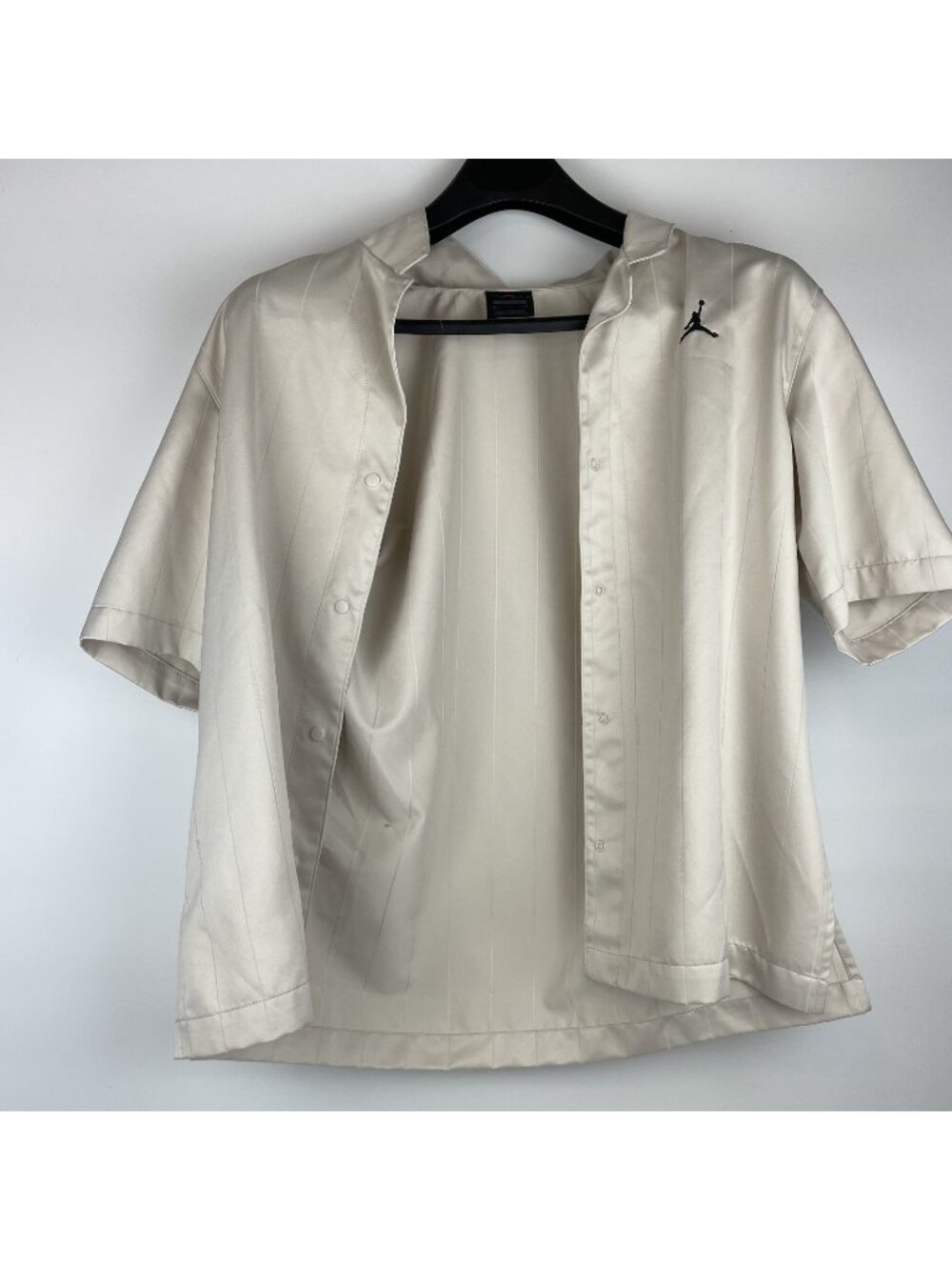 Air Jordan Women's Cream Button Down Shirt – Loose Fit | Size M